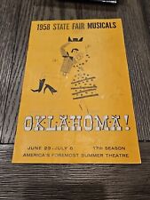 Vintage Rare 1958 Texas State Fair Musicals Program Oklahoma picture