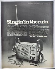 1971 Sony All Weather Radio Singin' In The Rain TFM-8100W Vintage Print Ad picture
