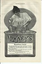 Vintage Print Ad Lowneys Breakfast Cocoa Boston Advertising 1905 picture