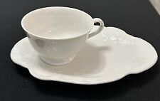 Beautiful Vintage Rynne's White Porcelain China Snack Plate & Cup set/ Japan picture