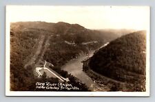 Gauley Bridge WV-West Virginia RPPC, New River Canyon, Vintage c1930 Postcard picture