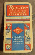 Vtg 1949 Royster Fertilizer Company Advertising Notepad picture