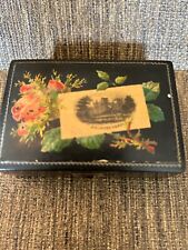 Antique vintage black wooden box Melrose Abbey , 3 in 3/4 in long  2 1/2 in wide picture