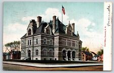 Vintage Postcard 1905 Concord, NH New Hampshire Post Office, Street View C8 picture