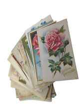 LOT of 60+ Antique Birthday Postcards Vintage Greeting Cards Floral Embossed etc picture