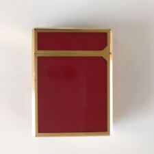 Dupont Lighter Red x Gold Gas Lighter w/Box, Stone Vintage picture