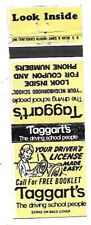Taggart's Driving School Vintage Matchbook Cover picture