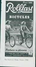 1948 Rollfast Bicycles Partners In Pleasure Women Riders Vintage Print Ad AH1 picture