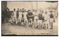 c.1911 Ellsworth ME Fastest Running Team Postcard RPPC Maine Military  picture