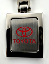 TOYOTA Car Truck New Dealership KEY CHAIN RING FOB KEYCHAIN Silver Alloy Metal picture