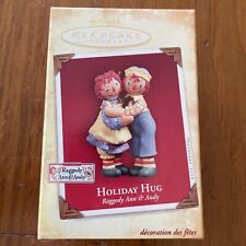2004 New Raggedy Ann And Andy Holiday Hug Hallmark Keepsake Ornament picture