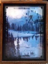 Vintage 21x27 Shadowbox Wall Clock Intercraft Industries Timely Dimensions picture