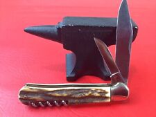 BONSA 2 BLADE GERMAN STAG UTILITY/SCOUT KNIFE VINTAGE picture