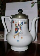 Antique 1930's Art Deco Fraunfelter Royal Rochester Golden Pheasant Teapot China picture