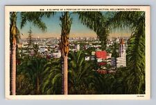Hollywood CA-California, A Glimpse Of Business Section Antique Vintage Postcard picture