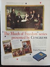 1942 Congress Playing Cards Print Advertising March of Freedom Series LIFE L42A picture