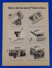 1962 VOLKSWAGEN BUS/STATION WAGON CLASSIC 21 WINDOW ORIGINAL PRINT AD GET A BOX picture