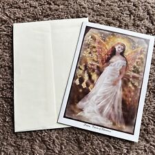 Vintage Whimsical Birthday Greeting Card FAIRY White Dress Light Chaser Studio picture
