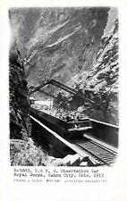 RPPC Royal Gorge CO Train Railroad Car Parkdale to Canon City Photo Postcard D62 picture