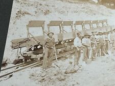 Antique Cabinet Card Miners & Crew Hardworking Men Circa 1886 picture