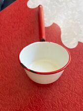 Vintage 13”  red & white enamelware dipper ladle.  picture