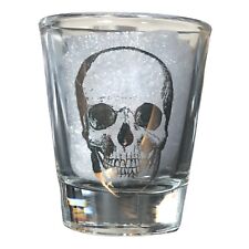 4x Gold Skull Bar Clear Shot Glasses Whiskey Scoth Vodka SHOTGLASS Chaser picture