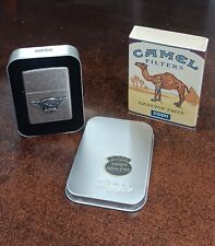 1998 Camel Antique Silver Plate  ‘Wing Shield’ Zippo Sealed With Case picture