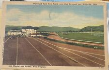 RARE VINTAGE POSTCARD WATERFORD PARK RACE TRACK CHESTER NEWELL WEST VIRGINIA picture