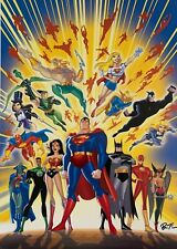 Bruce Timm SIGNED Guardians of Justice DC Giclee Limited Ed Litho of 500 picture