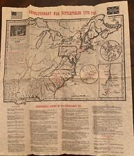 Revolutionary War Battlefield Map 1775-1781 Replica 13.5