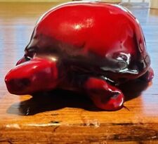Xtra Rare Antique Royal Doulton Red Flambe Porcelain Tortoise Figurine Model 101 picture