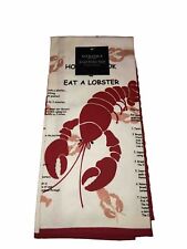 Williams 2 Sonoma Red and White Lobster Kitchen Hand Dish Towels NEW picture