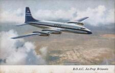 Aircraft BOAC Jet-Prop Britannia B.O.A.C. Chrome Postcard Vintage Post Card picture