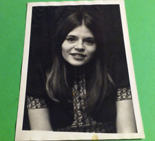 1972 Vintage Black & White Real Photograph Pretty Dark Haired Young Lady 5