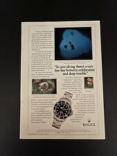 1995 Rolex Sea Dweller 4000 Oyster Perpetual Date Watch Print Ad Cave Diving picture