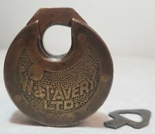 W·&T·AVERY LTD ANTIQUE PADLOCK WITH KEY WORKING picture