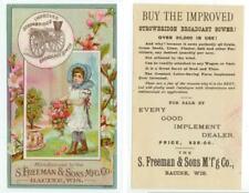 c1880s Racine Wisconsin Freeman & Sons Strowbridge seed Sower trade card picture