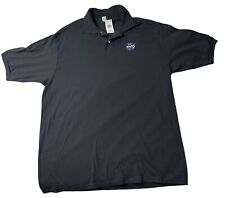 Kennedy Space Center NASA Short Sleeve Polo Shirt Large Black NWT picture