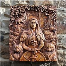 Wood Carved Nordic Wall Hanging Home Decoration picture