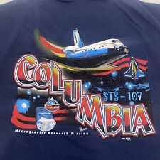 Vintage Space Shuttle Touchdown COLUMBIA 2002 T-Shirt NASA Space Center Mens XL picture
