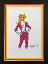 BETTY as SATURN GIRL Original Art by DAN PARENT Signed, double matted picture