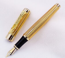 Jinhao Luxury Golden Dragon Red Crystal Eyes Fountain Pen , Classic Writing Pen picture