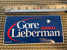 Al Gore Joe Lieberman Vintage Bumper Sticker 2000 picture