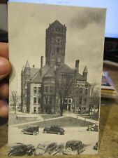 G2 Old OHIO Postcard Williams County Courthouse Public Square Bryan Automobiles picture