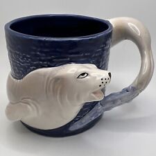 ￼Vtg Sea Lions Coffee Mug/Cup Novelty 14oz. Rare picture