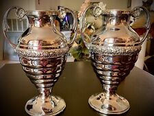 Silver Chrome Floral Urns With Inserts 1920-30’s picture