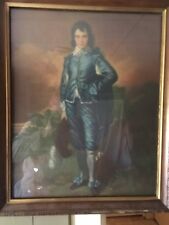 Framed picture print of European teen in 1600`s on board picture