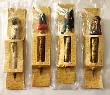 Egyptian Writing Ballpoint Pen Anubis Pharaoh Mummy Thoth Gods Of Egypt Set of 4 picture