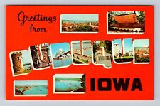 Dubuque IA-Iowa, General LARGE LETTER Greetings, Antique, Vintage Postcard picture