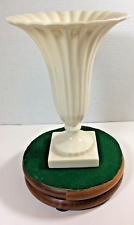 Lenox China Regal Collection Vase Trumpet White Cream Ribbed Fluted Pedestal picture